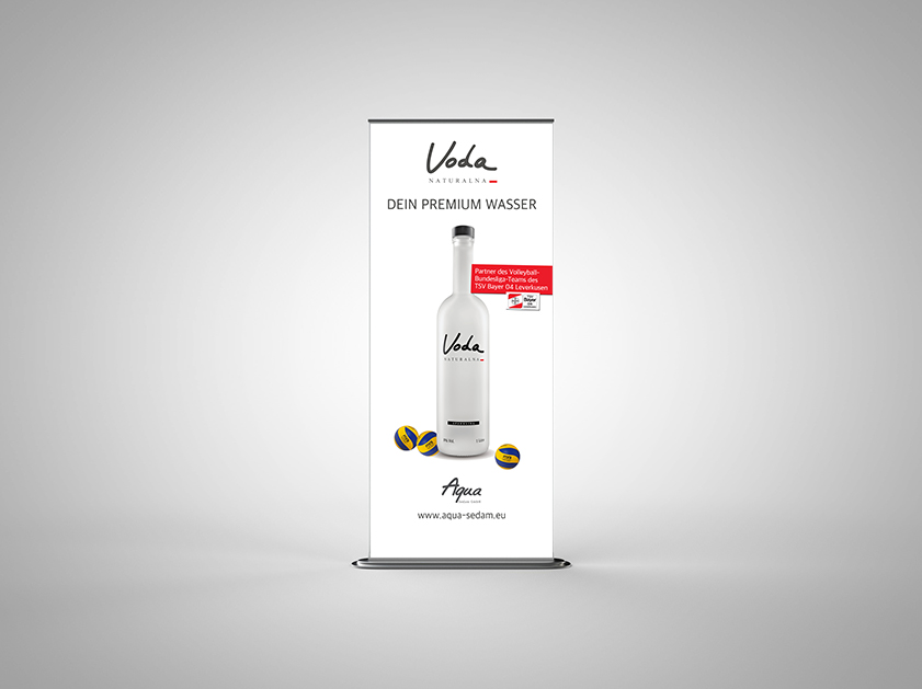 Aqua Sedam Rollup | Grafikdesign Layout Projekt | Passion Marketing GmbH Werbeagentur Köln
